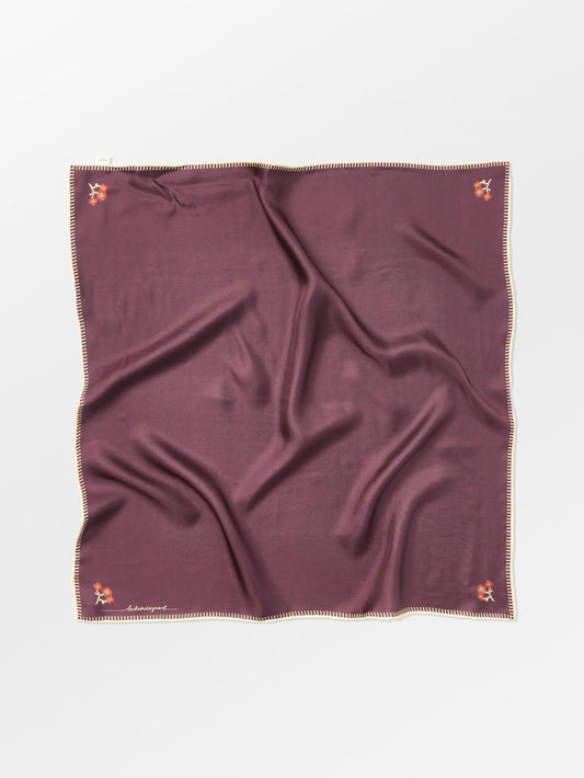 Becksöndergaard, Flotile Stitch Sia Scarf - Maroon Brown, scarves, scarves, winter accessories