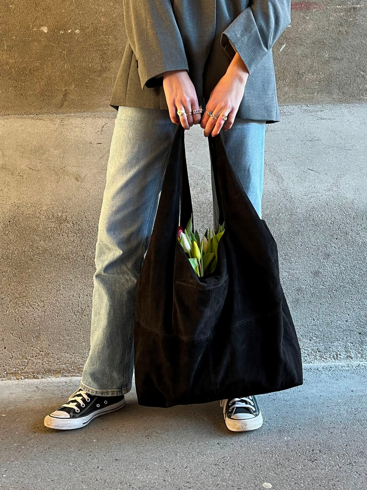 Becksöndergaard, Suede Dalliea Bag - Black, bags, bags, bags, archive, bags, archive, bags, bags, bags