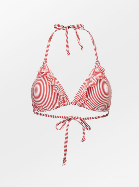 Striba Bel Frill Bikini Top - Spiced Coral Clothing - Becksöndergaard