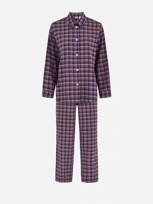 Flannel Pyjamas Set - Burgundy Clothing - Becksöndergaard