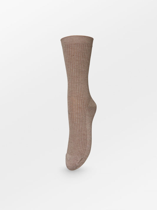 Telma Solid Sock - Beige Socks   - Becksöndergaard