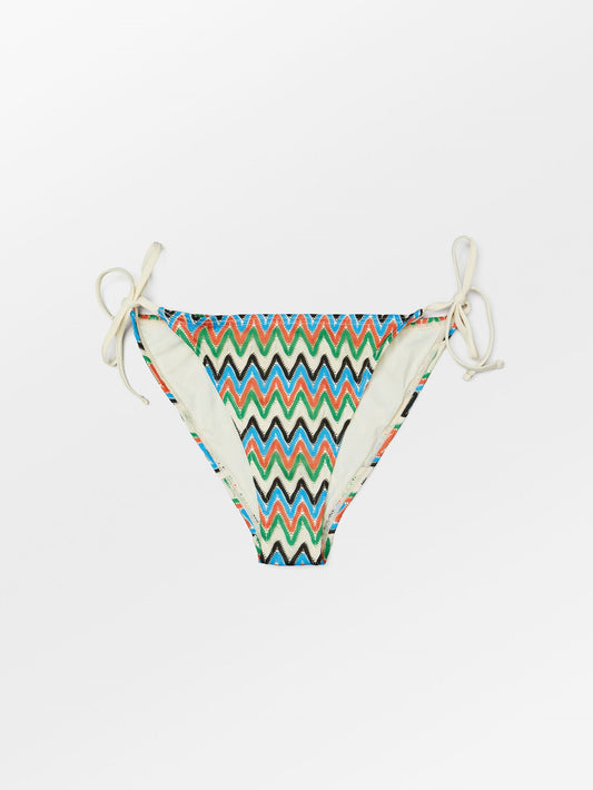 Amber Bikini Bottom - Coral/Blue Clothing   - Becksöndergaard