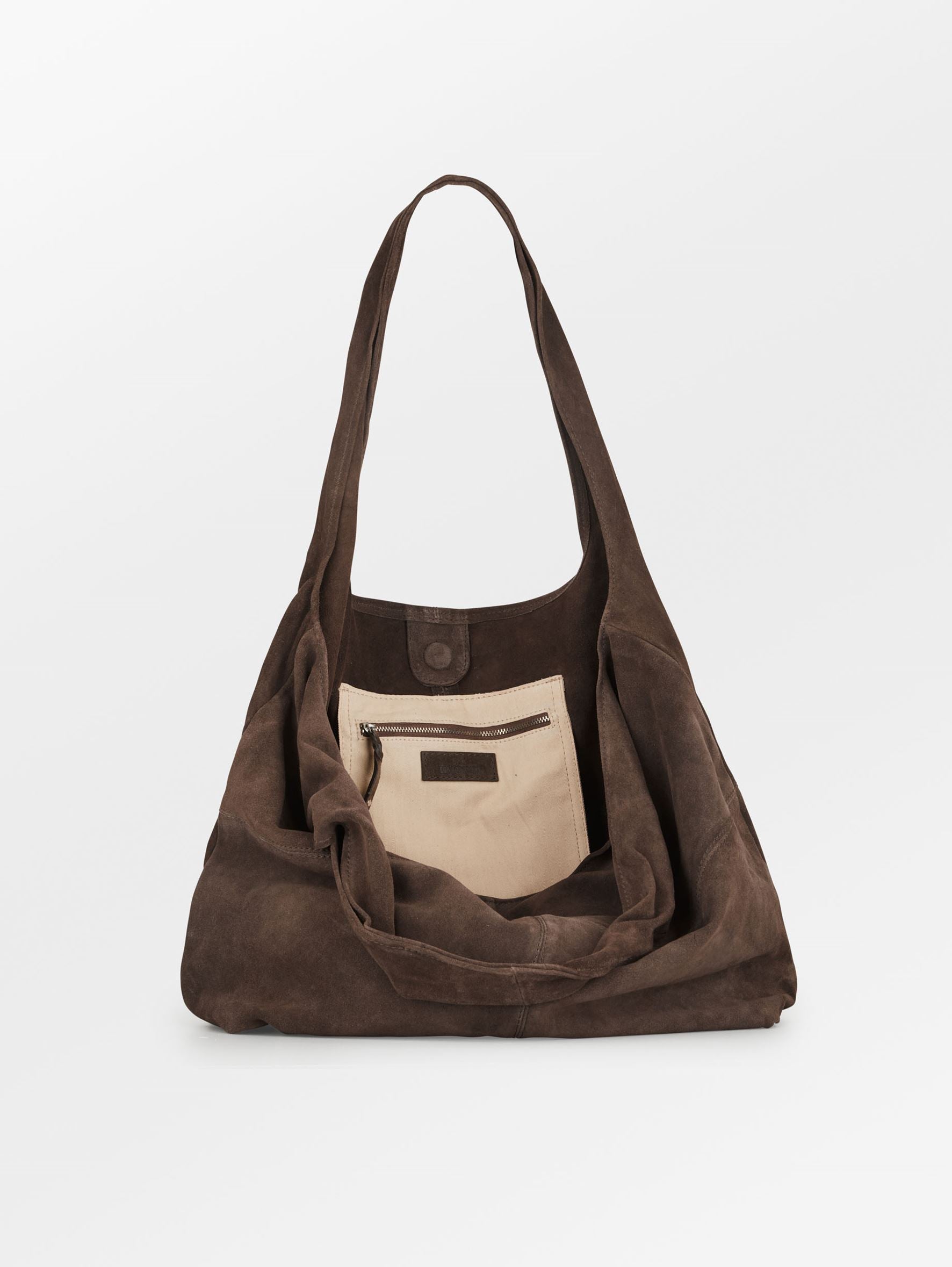 Suede Dalliea Shopper Bag - Dark Brown OneSize - Becksöndergaard