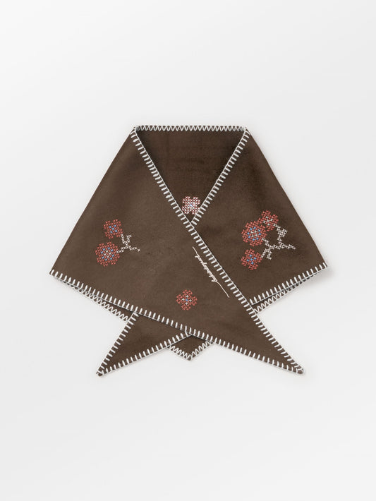 Becksöndergaard, Flotile Triangle Scarf - Hot Fudge Brown, scarves, scarves, scarves, winter accessories, winter accessories, scarves