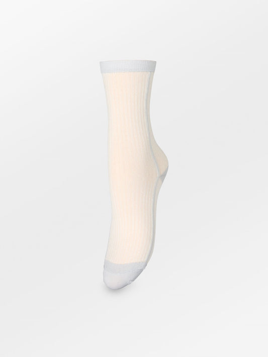 Becksöndergaard, Stripy Glitter Sock - Birch White, socks, sale, sale, socks, black week, black week
