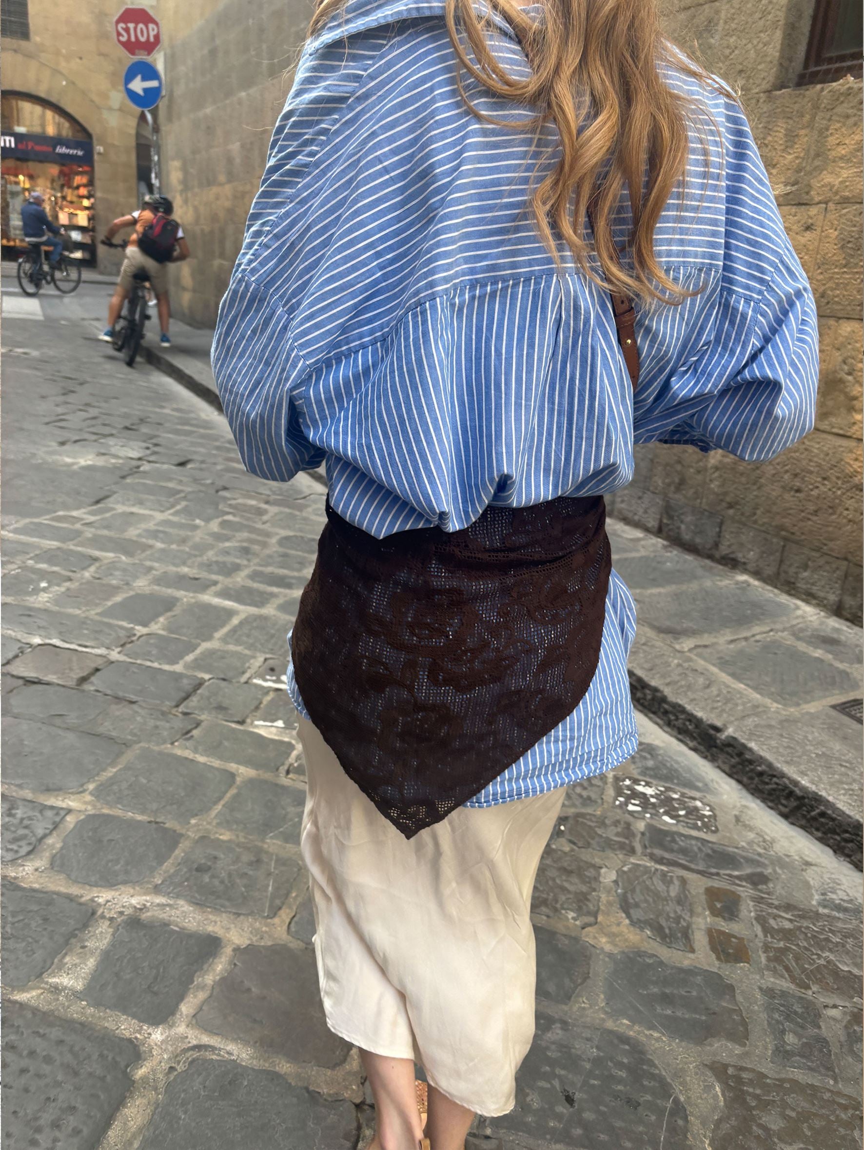 Becksöndergaard, Croflora Triangle Scarf - Black, scarves, scarves, scarves, scarves