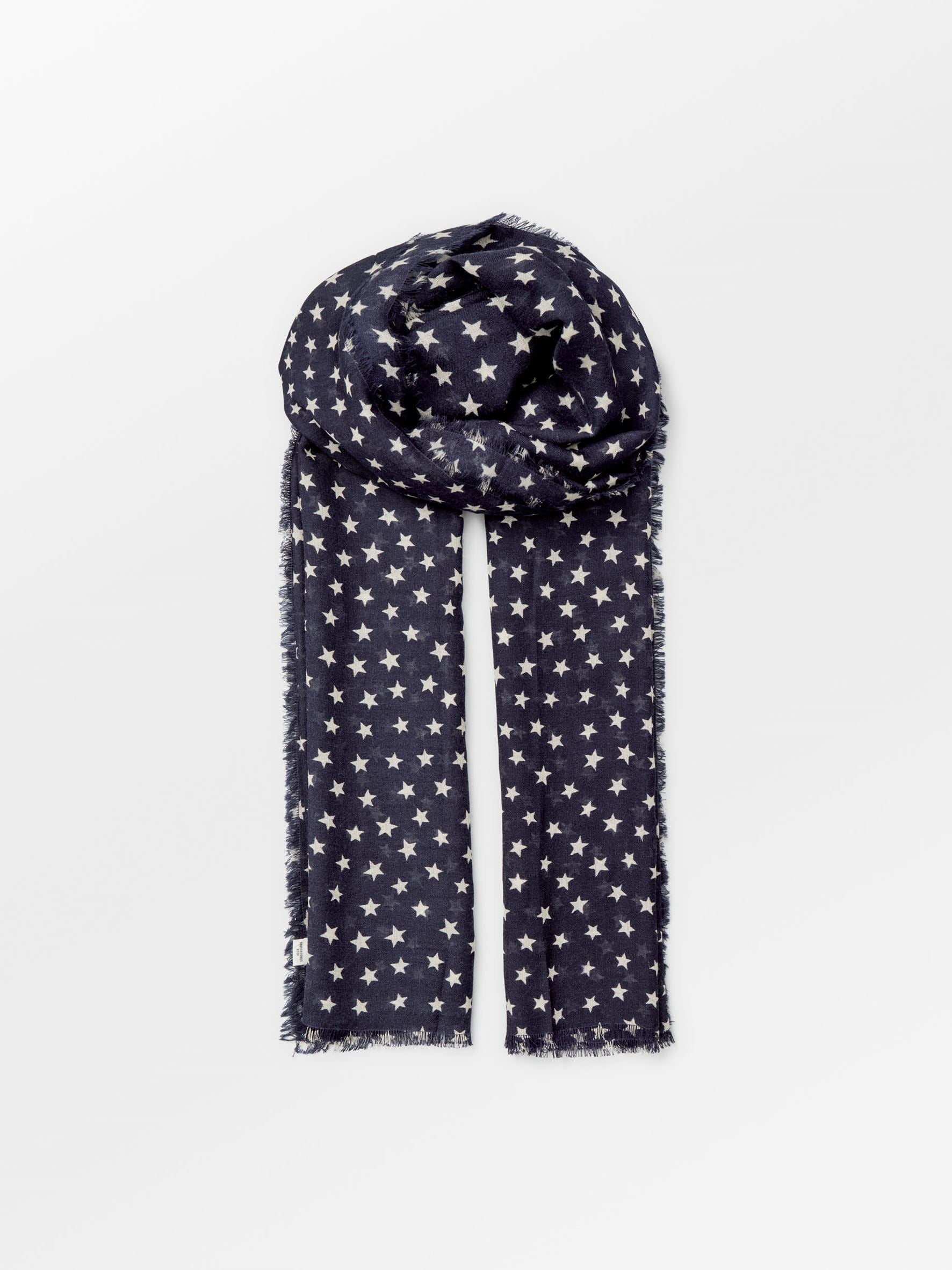 Becksöndergaard, Another Nova Siw Scarf - Navy Blue, scarves, scarves, scarves, black week, black week