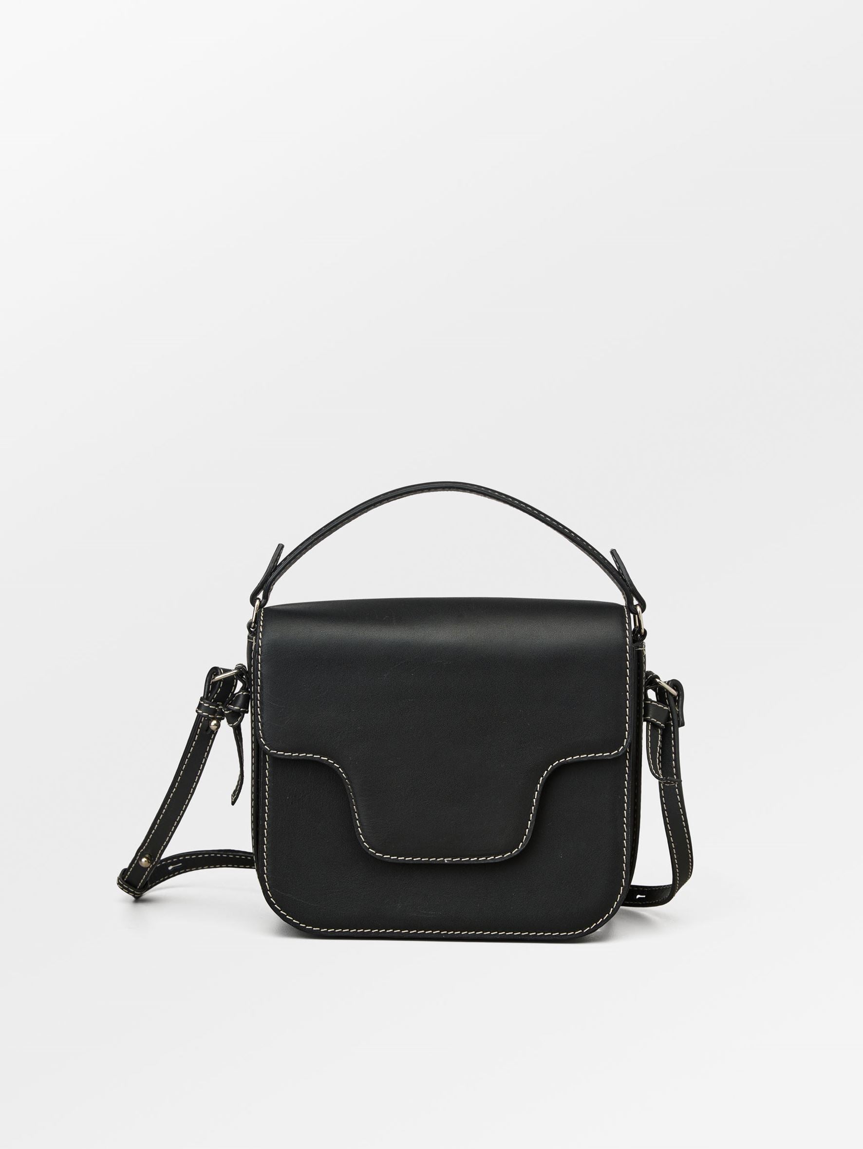 Glossy Iris Leather Crossbody Bag - Black OneSize - Becksöndergaard