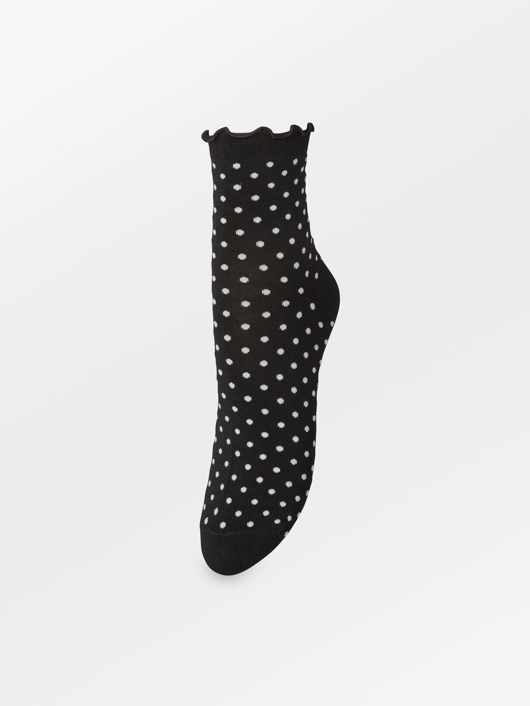 Dotted Frilla Short Sock Socks - Becksöndergaard