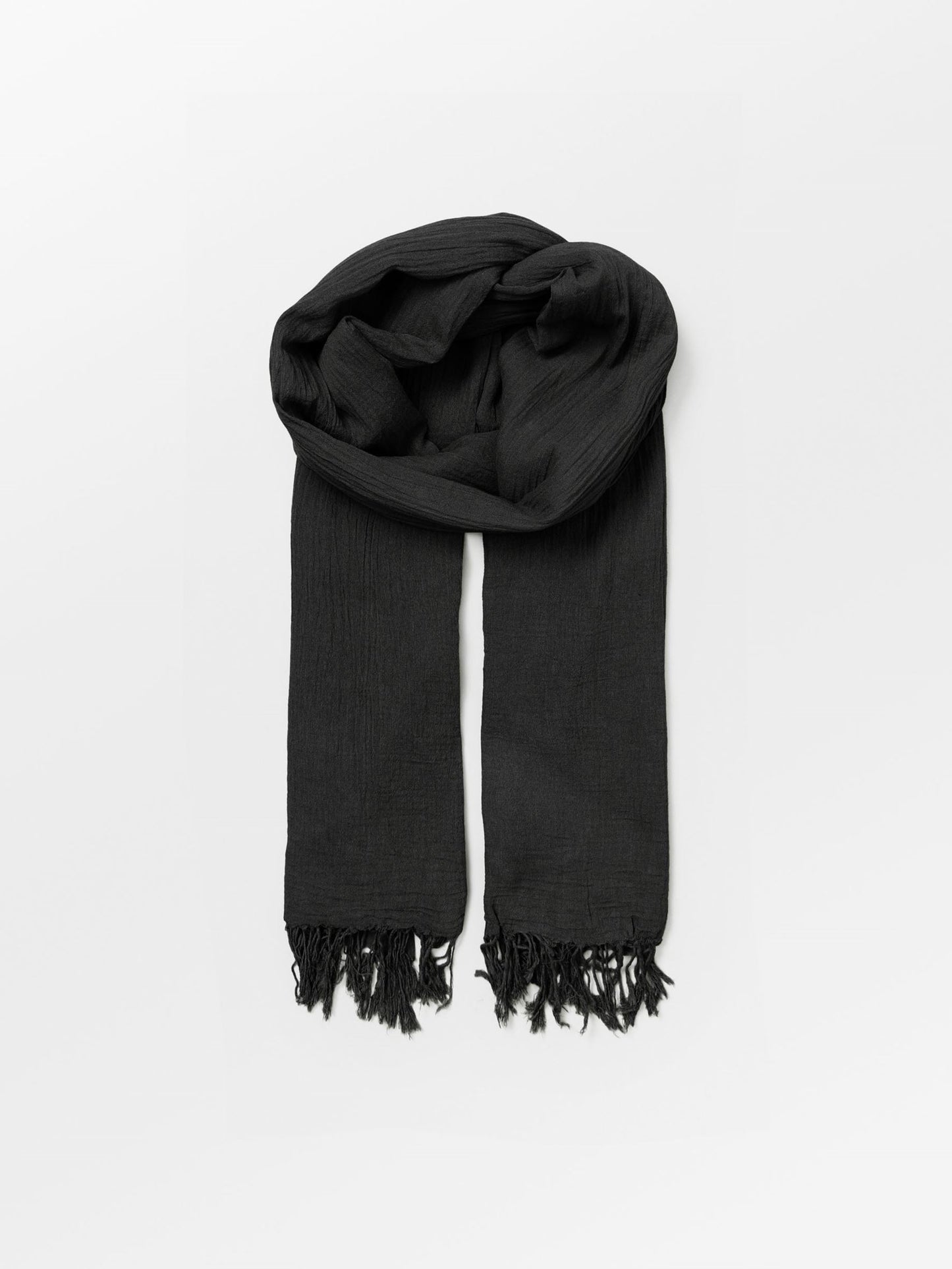 Solid Ilona Scarf - Black OneSize - Becksöndergaard