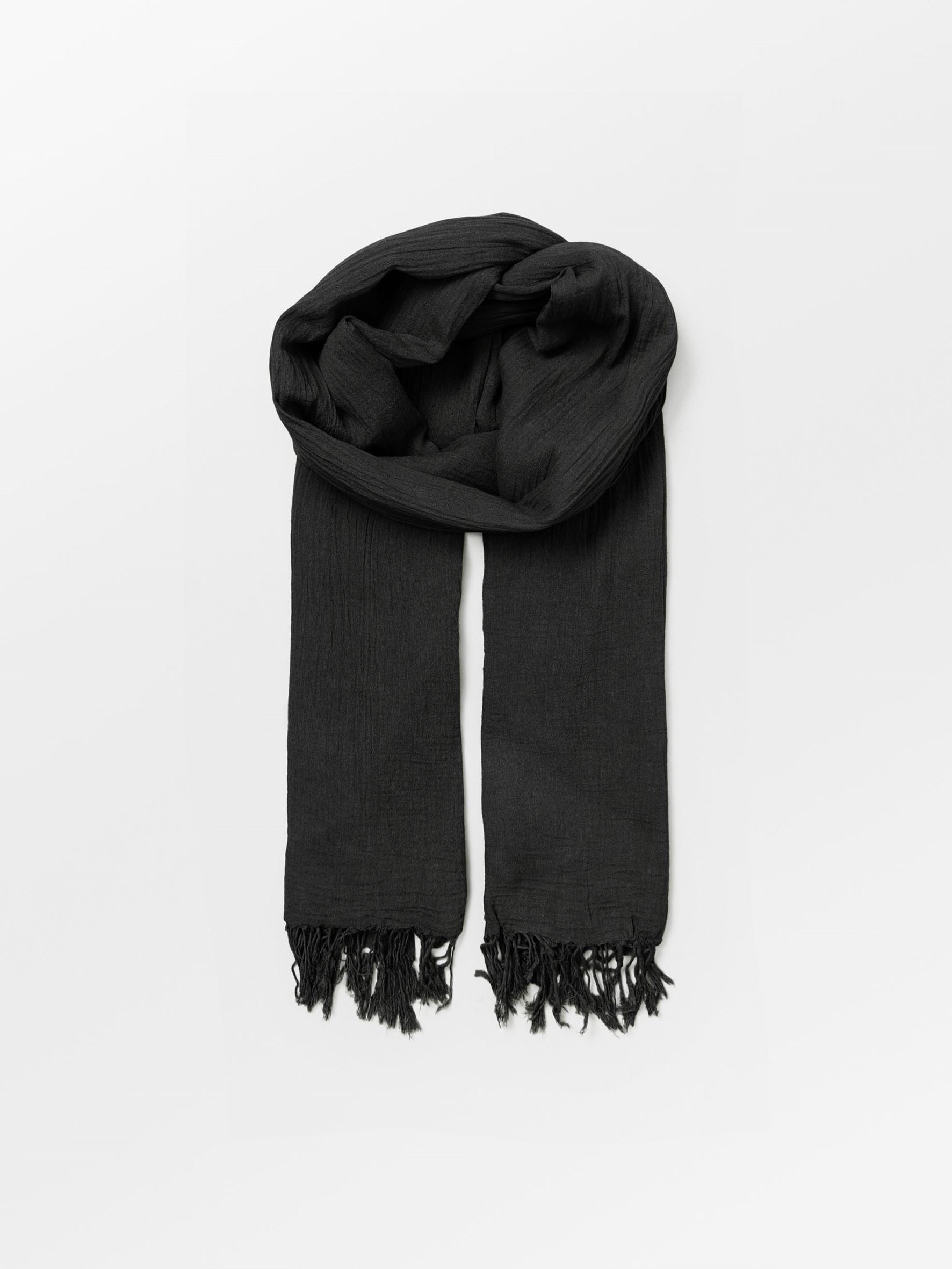 Solid Ilona Scarf - Black OneSize - Becksöndergaard