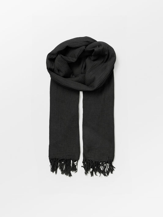 Solid Ilona Scarf - Black OneSize - Becksöndergaard