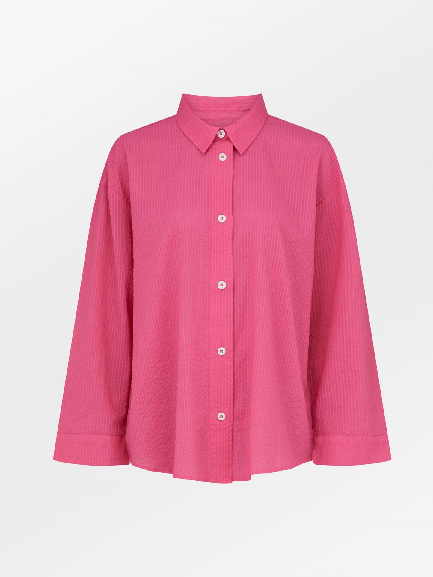 Seersucker Wide Shirt Clothing - Becksöndergaard
