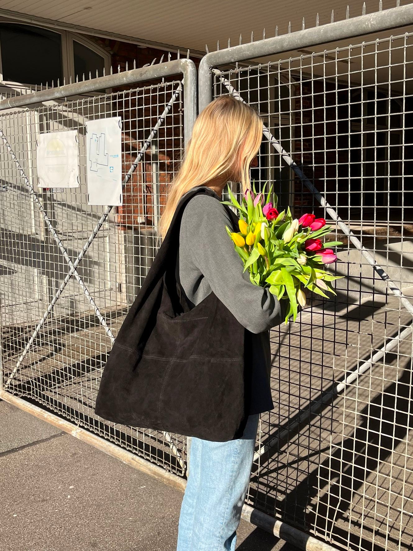 Suede Dalliea Shopper Bag - Black OneSize - Becksöndergaard