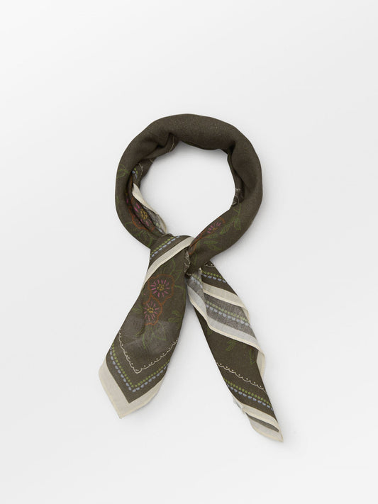 Becksöndergaard, Brodefloria Cotta Scarf - Hot Fudge Brown, scarves, scarves