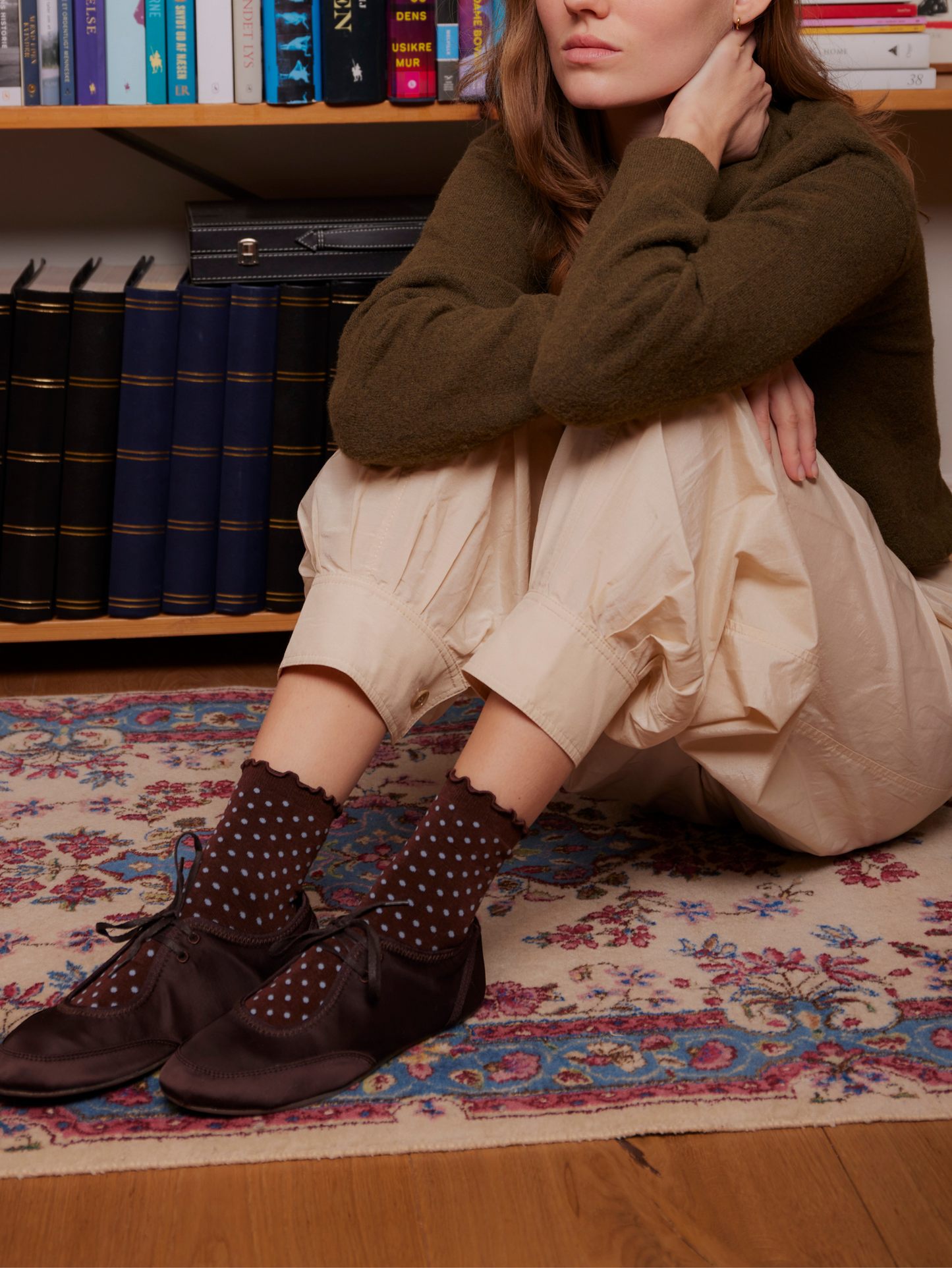 Dotted Frilla Short Sock Socks - Becksöndergaard