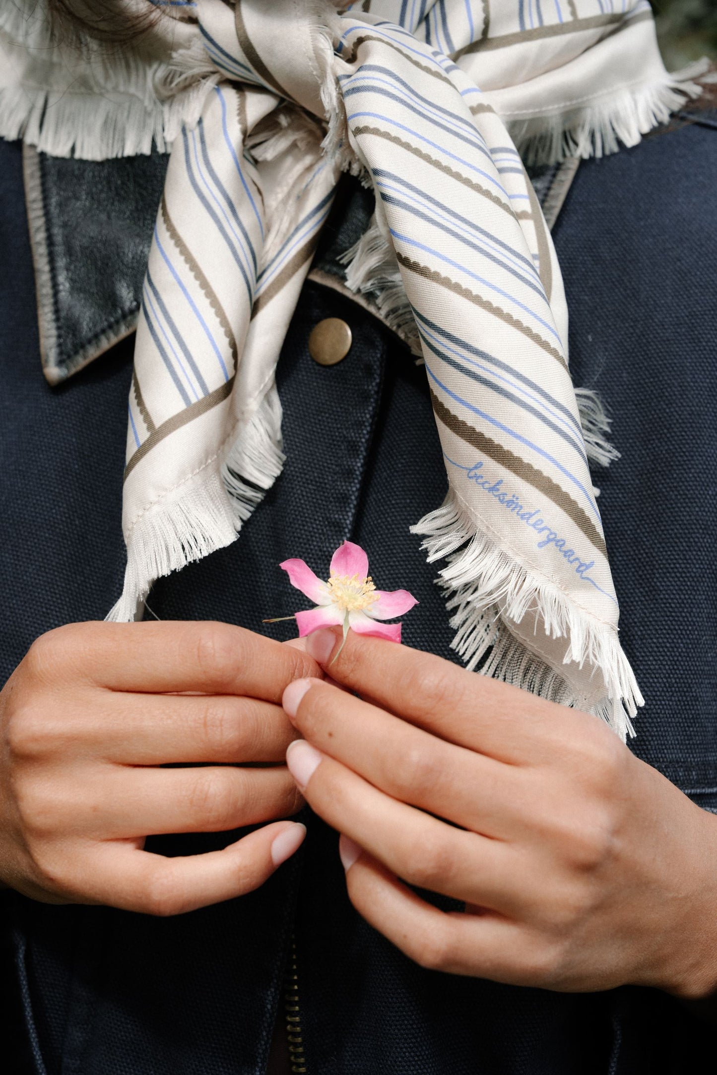 Scallopia Striped Sia Scarf OneSize - Becksöndergaard