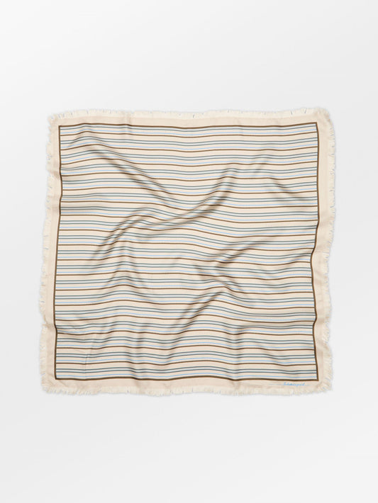Becksöndergaard, Scallopia Striped Sia Scarf - Birch White, scarves, scarves, sale, sale, scarves, scarves