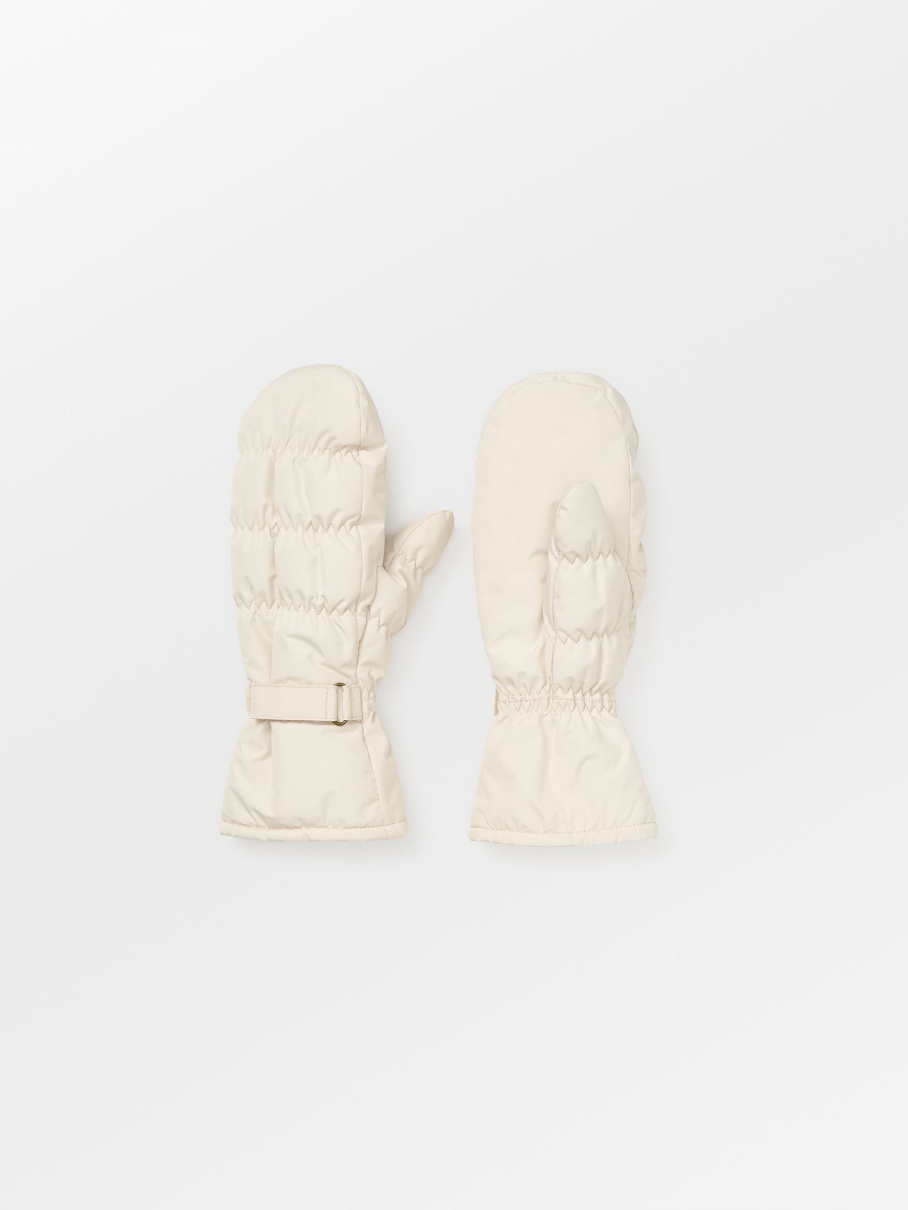 Becksöndergaard, Padded Nylona Mitten - Whitecap Gray, accessories, accessories, archive, archive, winter accessories, archive, winter accessories, black week, black week