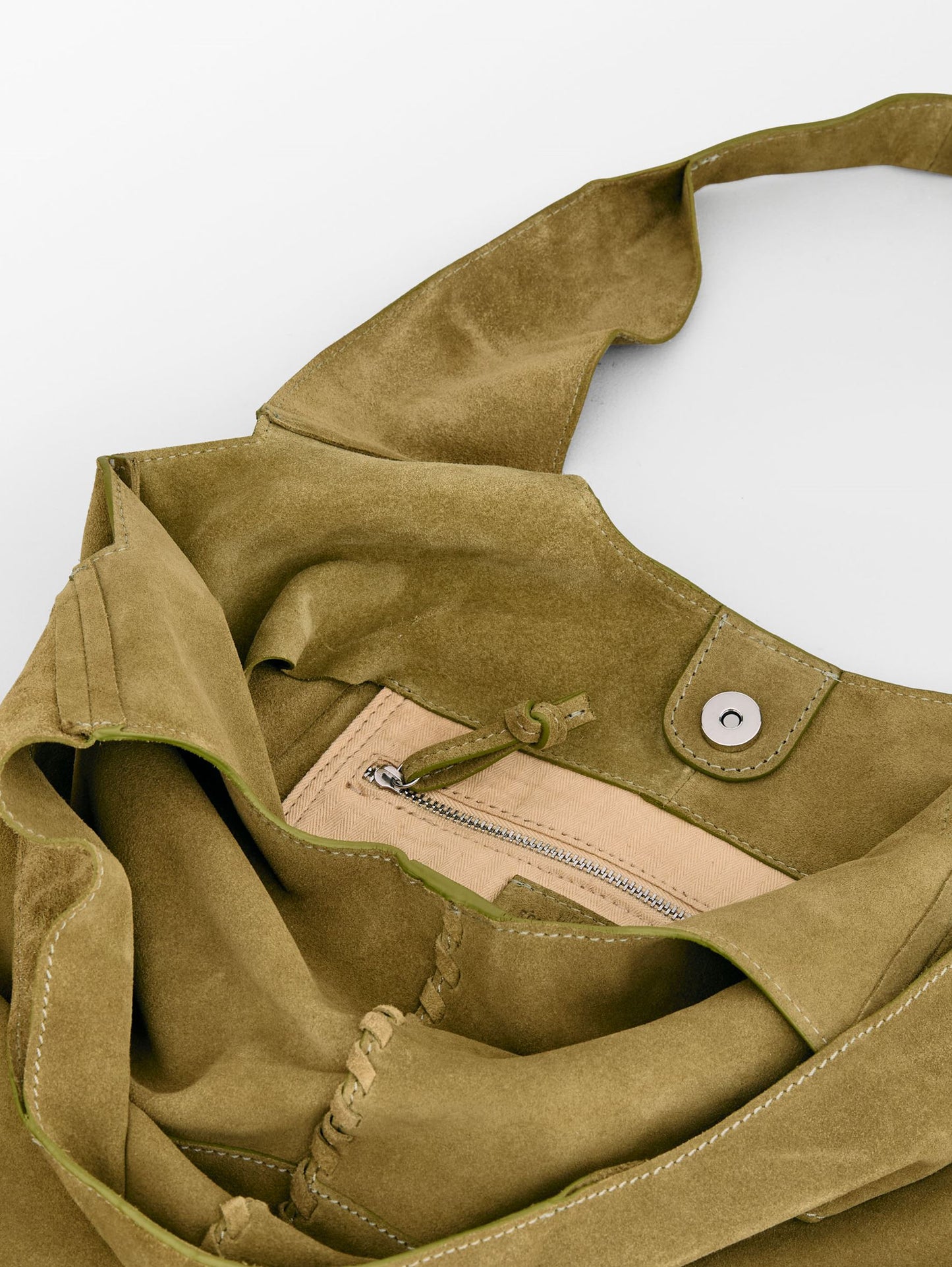 Becksöndergaard, Suede Demi Bag - Pistachio Green, bags, bags, bags