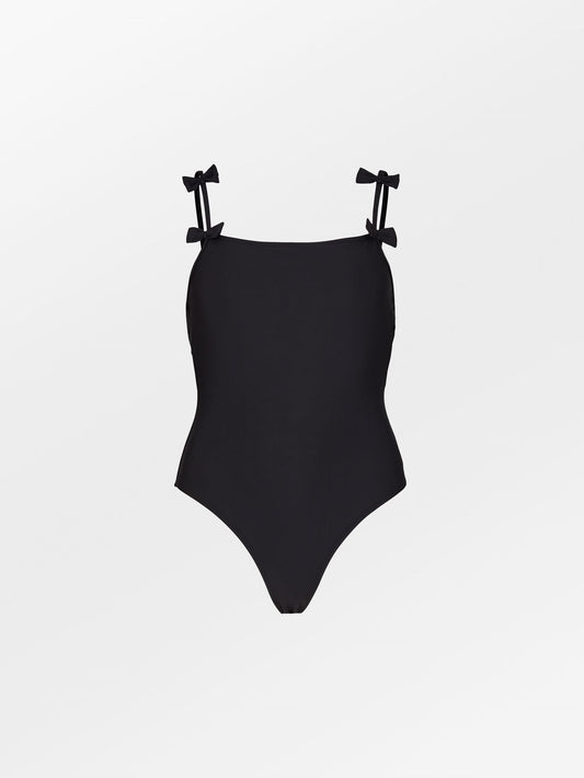 Solid Bow Euna Swimsuit - Black Clothing   - Becksöndergaard