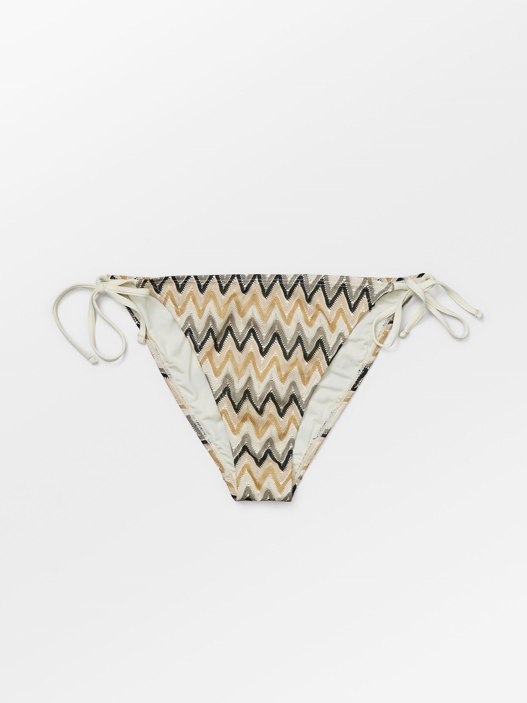 Amber Bikini Bottom - Beige/Sort Clothing   - Becksöndergaard