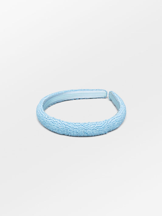 Solid Slim Beaded Hairbrace - Blue OneSize   - Becksöndergaard