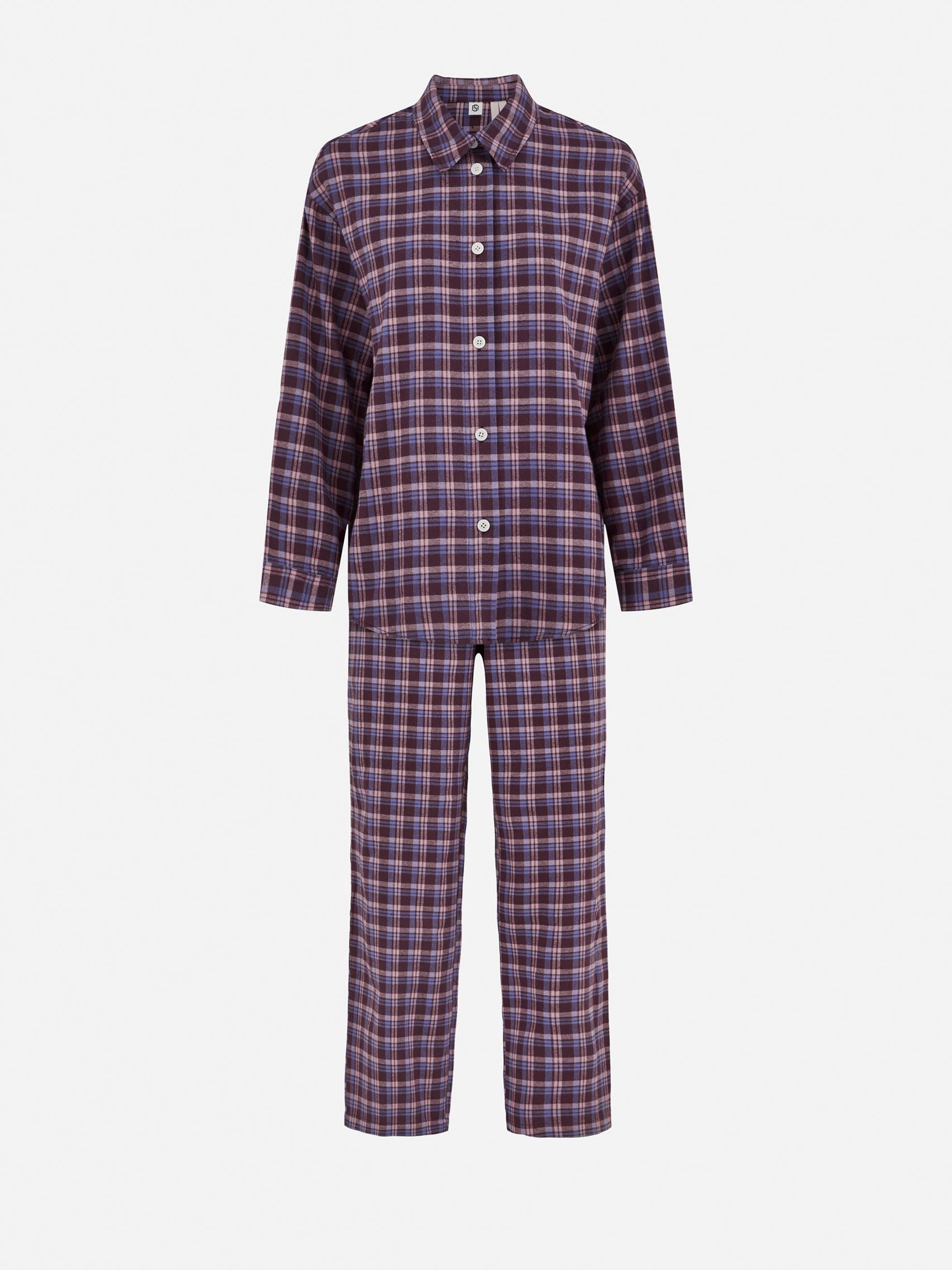 Flannel Pyjamas Set - Burgundy Clothing - Becksöndergaard