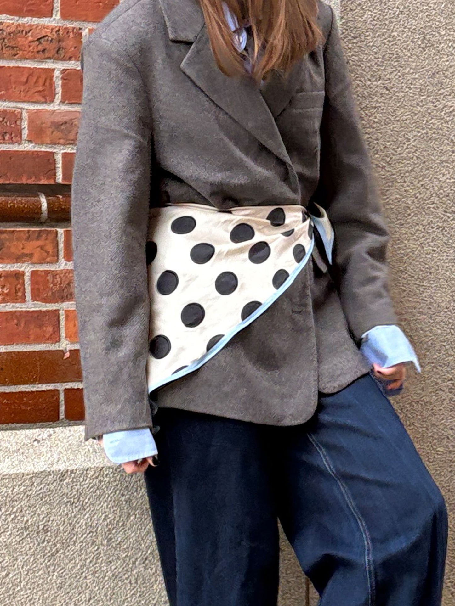 Maxi Polka Triangle Sia Scarf OneSize - Becksöndergaard