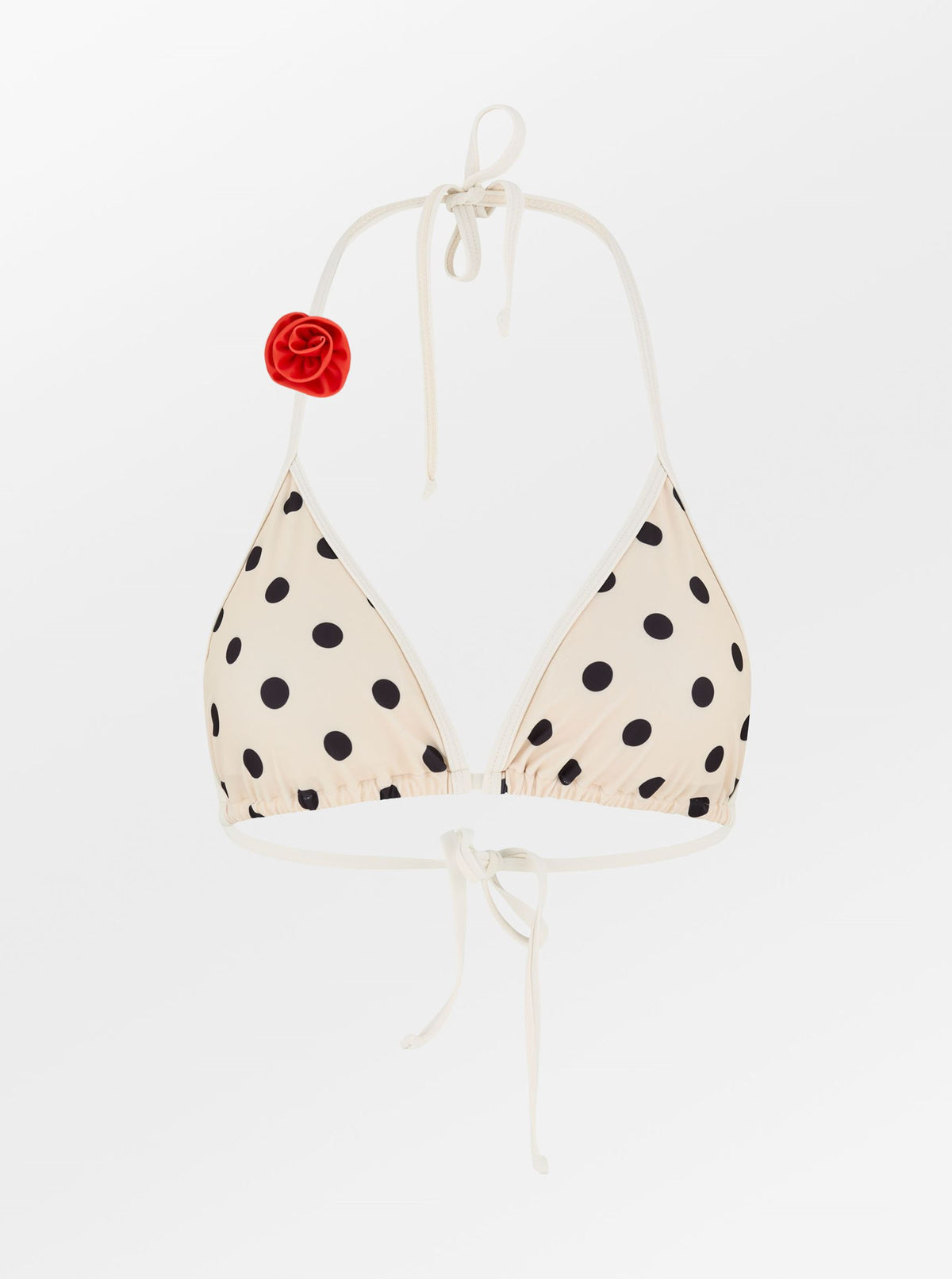 Contrast Maxi Polka Bel Bikini Top Clothing - Becksöndergaard