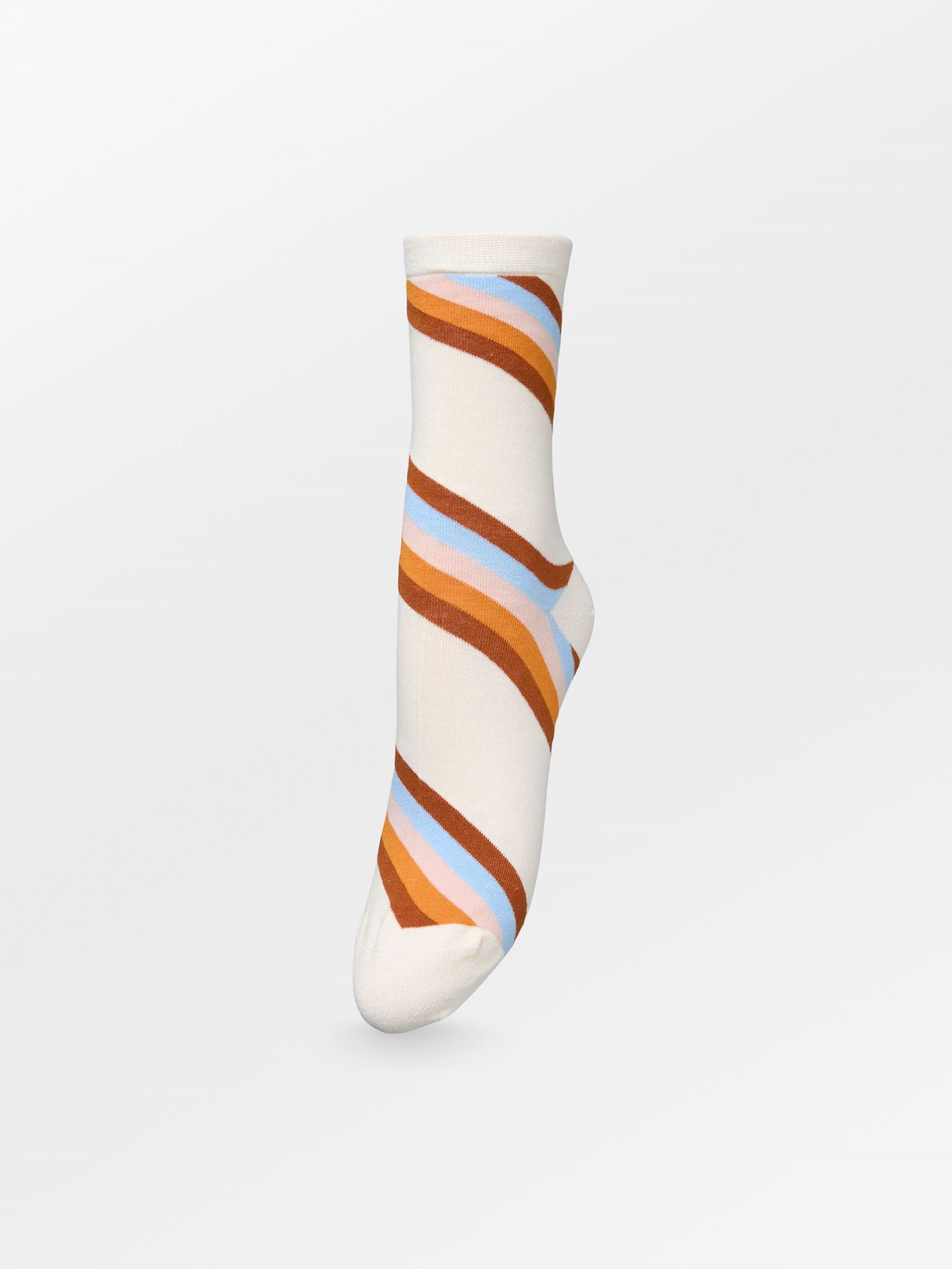 Oblique Striped Sock Socks - Becksöndergaard
