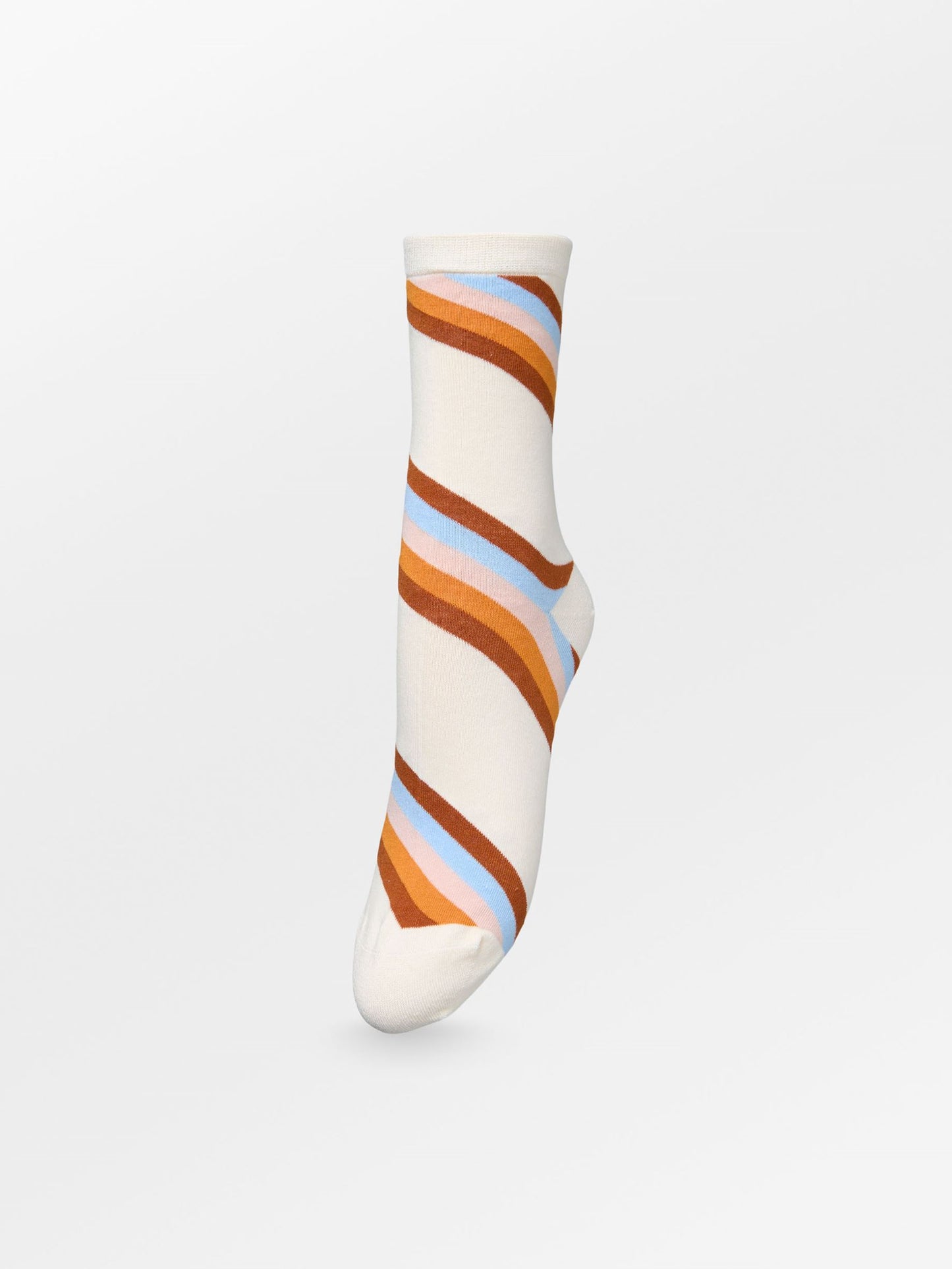 Oblique Striped Sock Socks   - Becksöndergaard
