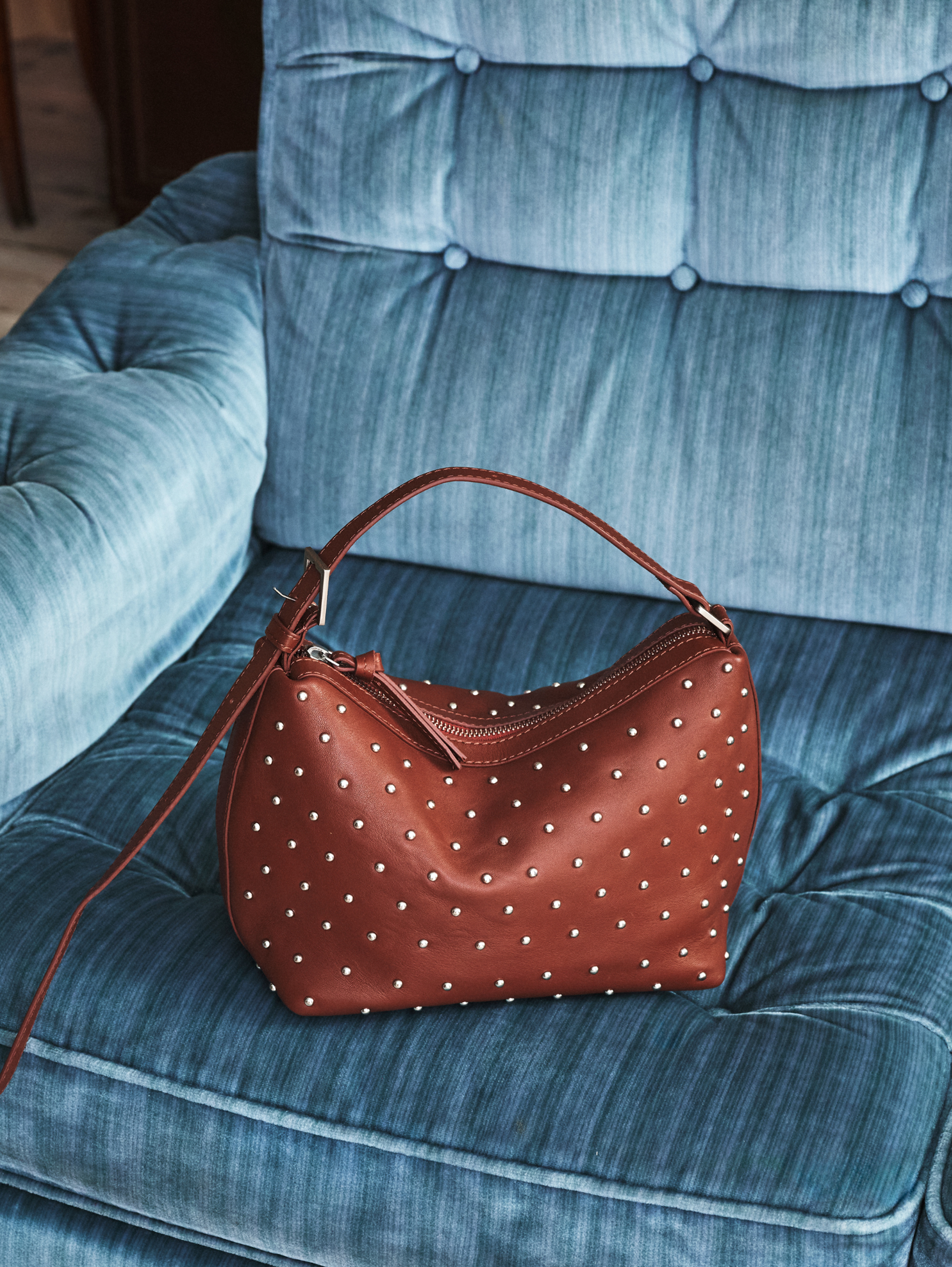 Becksöndergaard, Nappa Stud Ginni Small Bag - Brown Tortoise Shell, bags, bags, archive, bags, archive, bags, bags, bags, black week, black week