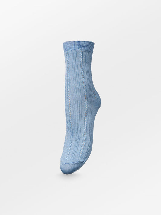 Glitter Drake Sock - Light Blue Socks - Becksöndergaard