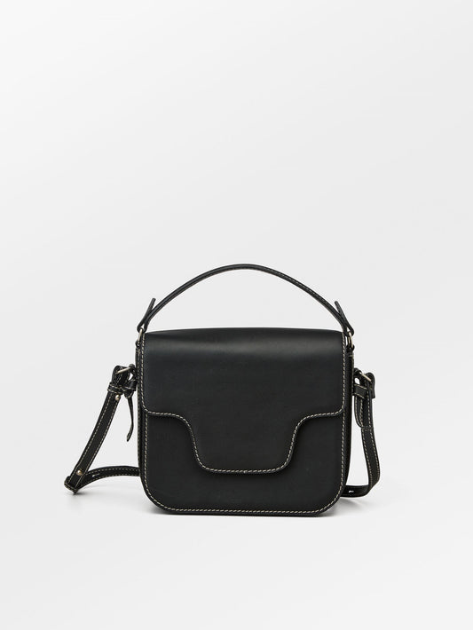 Glossy Iris Leather Crossbody Bag - Black OneSize   - Becksöndergaard