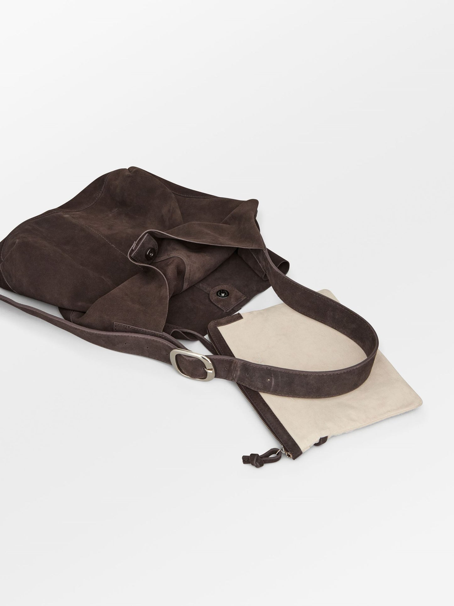 Becksöndergaard, Suede Mae Buckle Bag - Chocolate Torte, bags, bags, bags, sale, sale, bags, bags, bags