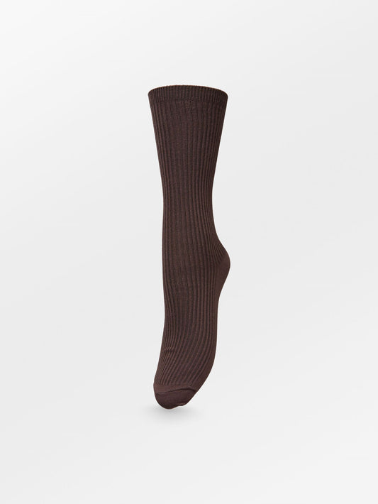 Telma Solid Sock - Dark Brown Socks   - Becksöndergaard