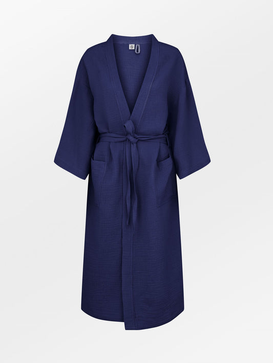 Solid Gauze Luelle Kimono - Navy Blue Clothing   - Becksöndergaard