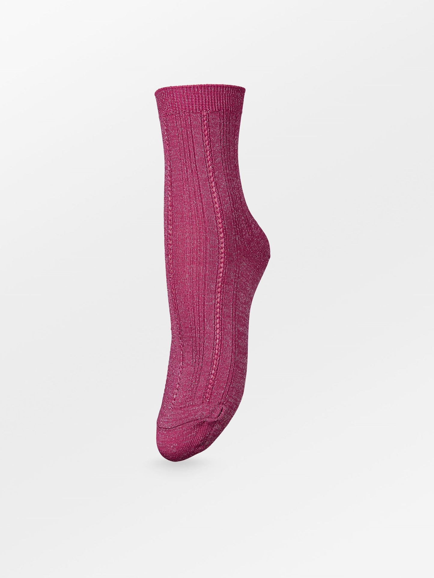 Glitter Drake Sock - Pink Peacock Socks   - Becksöndergaard