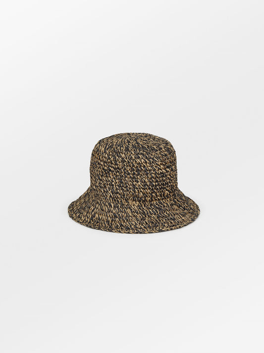 Florio Bell Bucket Hat - Black/Nature Clothing   - Becksöndergaard
