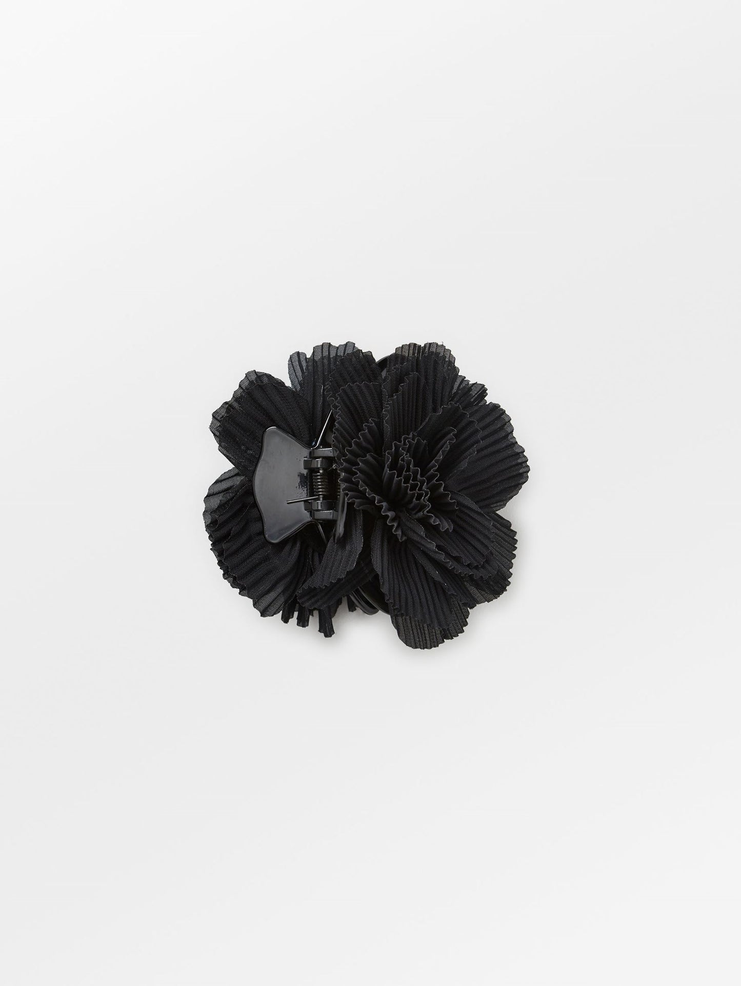 Plissé Flower Hair Claw - Black OneSize   - Becksöndergaard