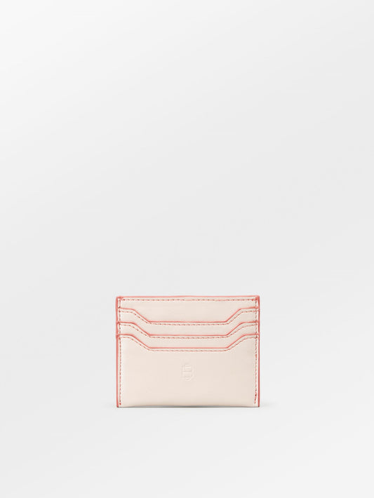 Crinkled Card Holder - Pink OneSize   - Becksöndergaard