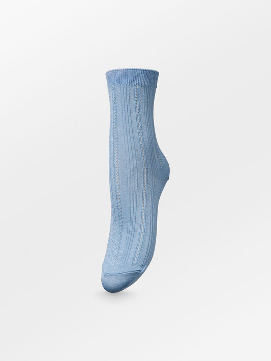 Glitter Drake Sock - Light Blue Socks   - Becksöndergaard