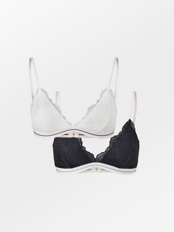 Becksöndergaard, Wave Lace Wiley Bra 2-pack - Black/ OffWhite, archive, archive, sale, sale