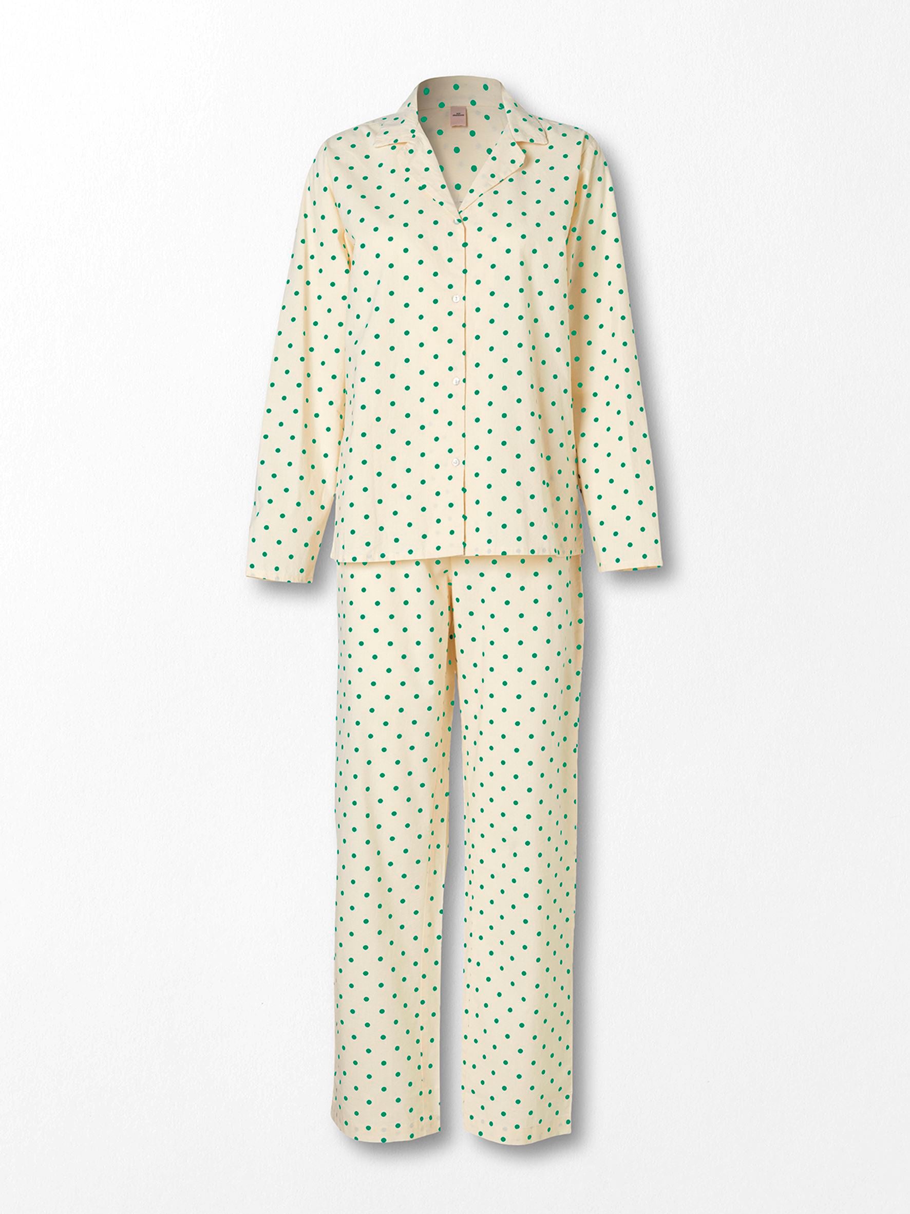 Dot Pyjamas Set - Green Clothing   - Becksöndergaard