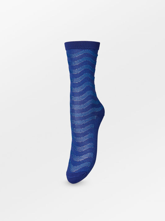 Dopamina Glitter Sock - Blue Socks   - Becksöndergaard